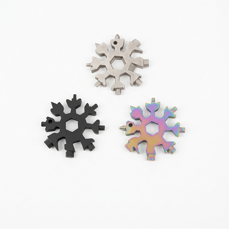 Multi-Function Snowflake Wrench Keychain