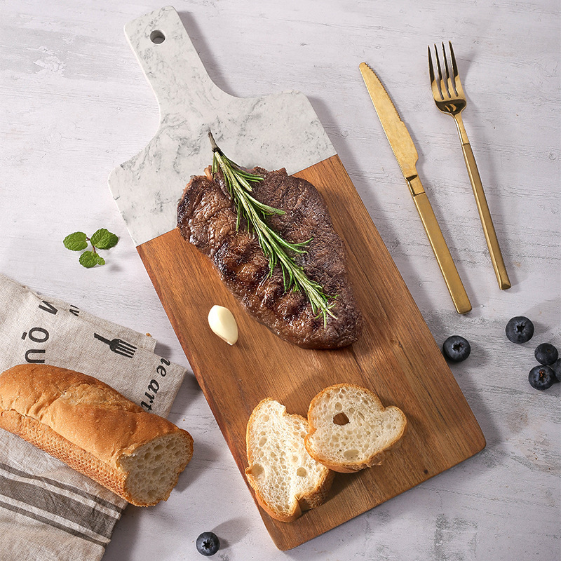 Marble Acacia Solid Wood Cutting Board