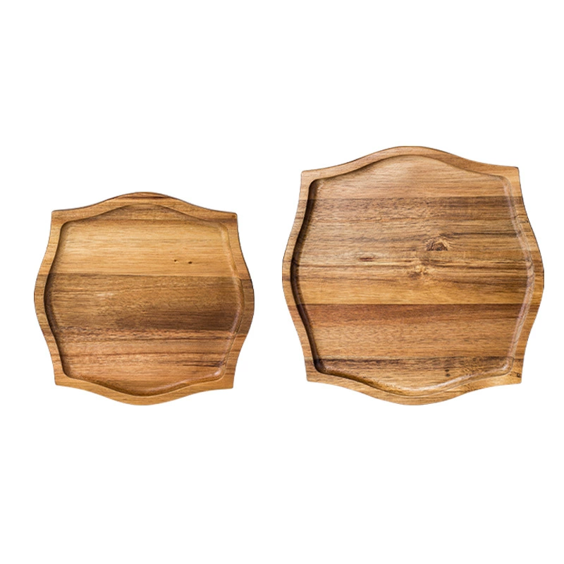 Acacia Solid Wood Snack Plate