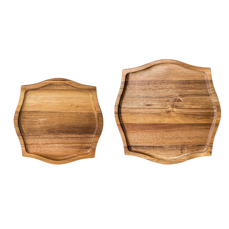 Acacia Solid Wood Snack Plate