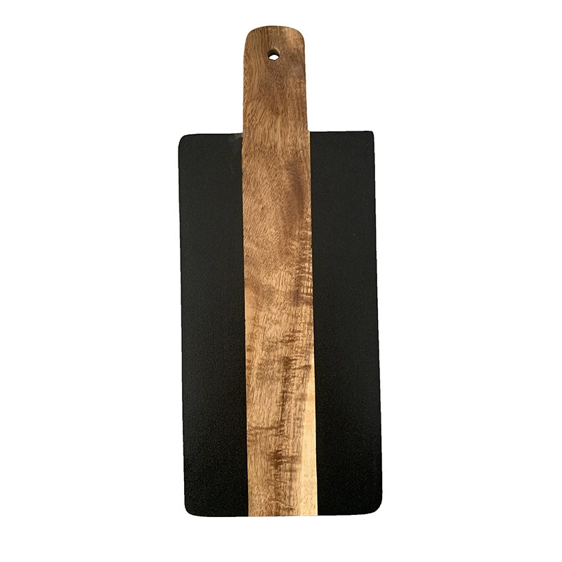 Marble Acacia Solid Wood Square with Handle Cutting Board