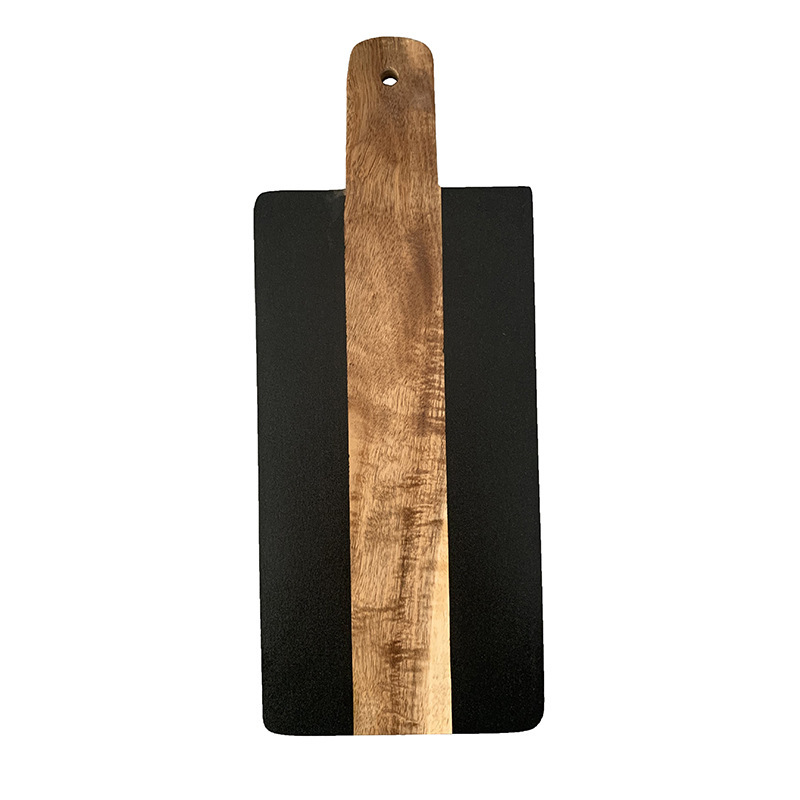 Marble Acacia Solid Wood Square with Handle Cutting Board