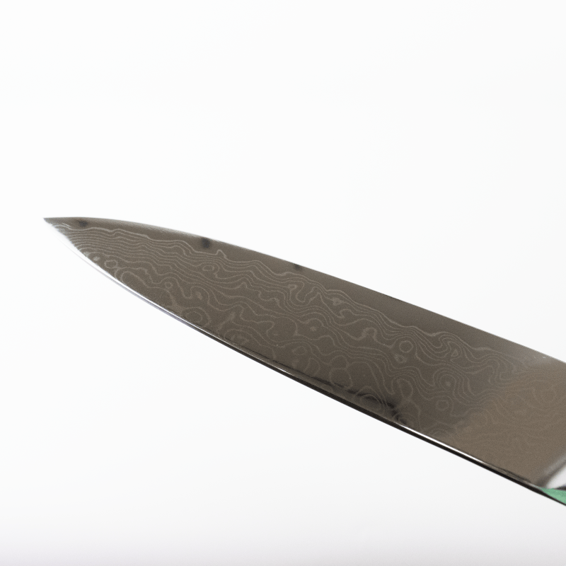 Damascus Steel 5-inch Fruit peeling Knife Black ABS Handle