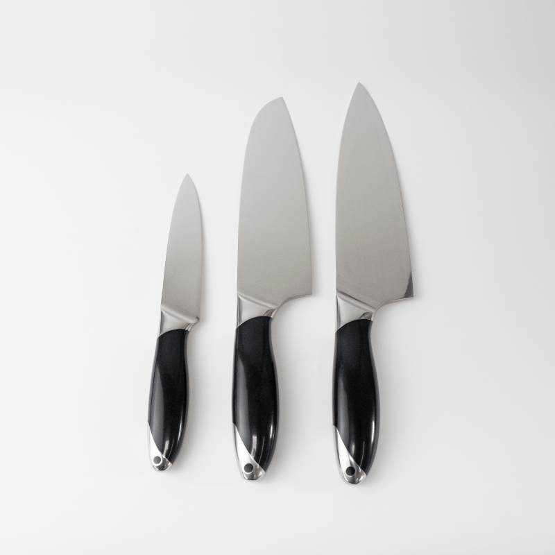 Home Kitchen Damascus Steel Knife Set with Black ABS Handle