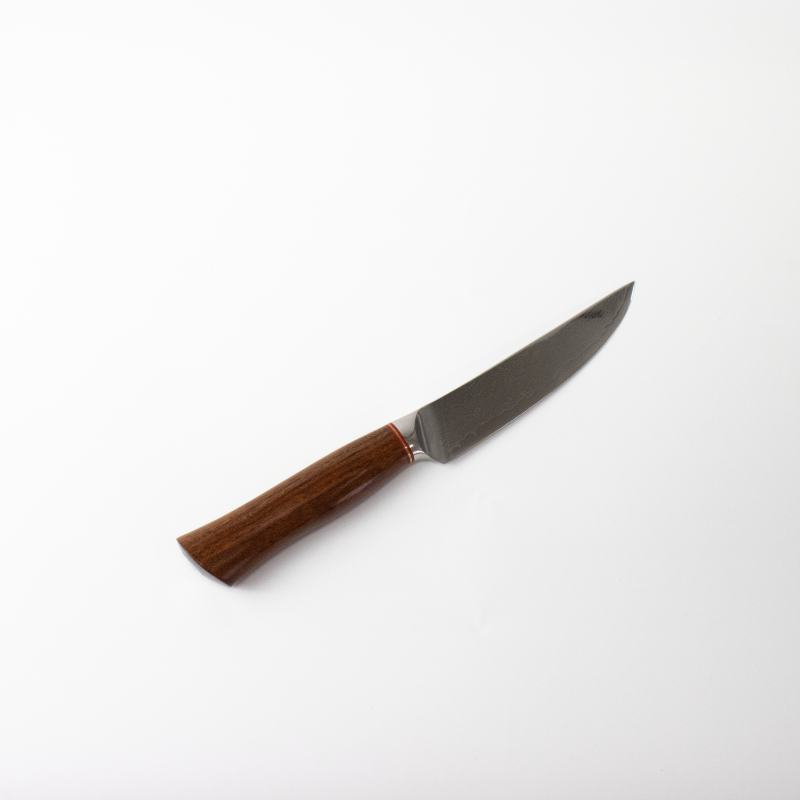 Damascus Steel 5-inch Fruit peeling Knife Wooden Handle