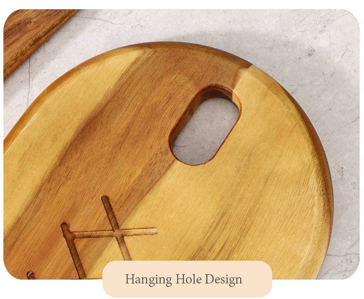 Custom-Made Portable Acacia Wood Cutting Board / Solid Wood Bread Board