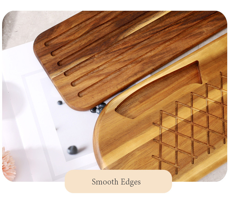 Custom-Made Portable Acacia Wood Cutting Board / Solid Wood Bread Board