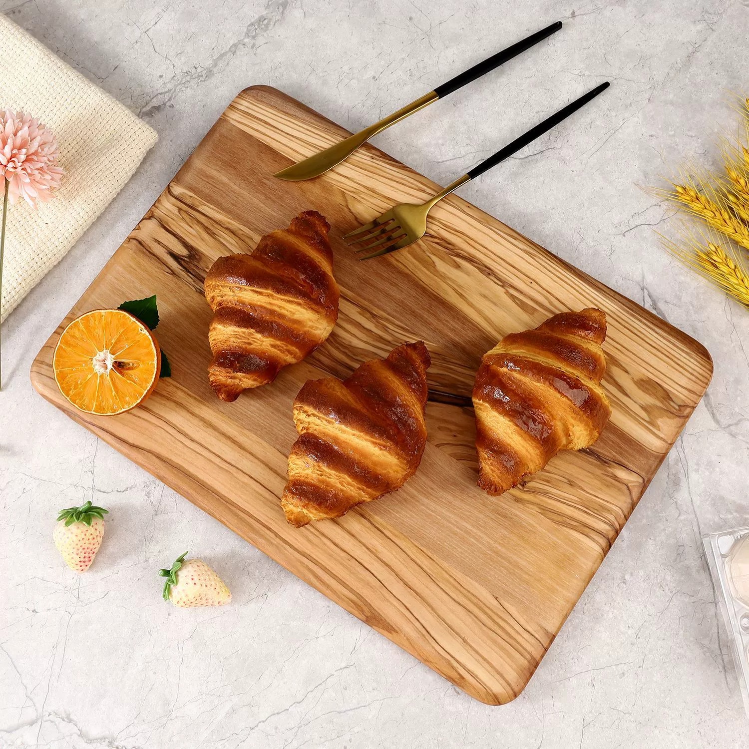Double-Sided Rubberwood Kitchen Cutting Board