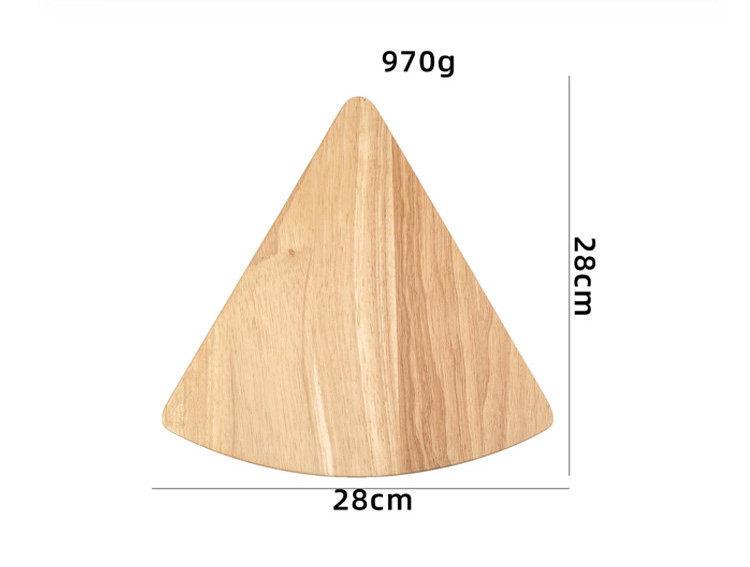 Fan-Shaped Folding Rubberwood Cheese Board