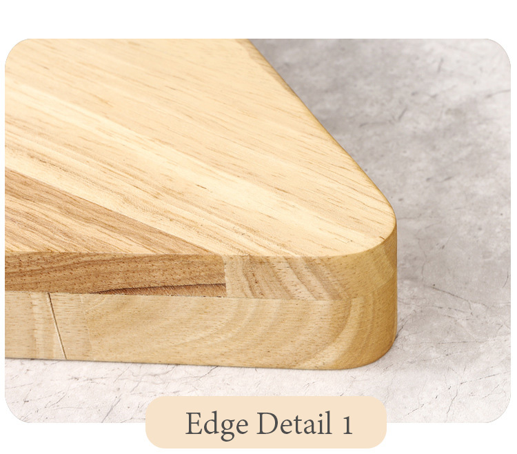 Fan-Shaped Folding Rubberwood Cheese Board