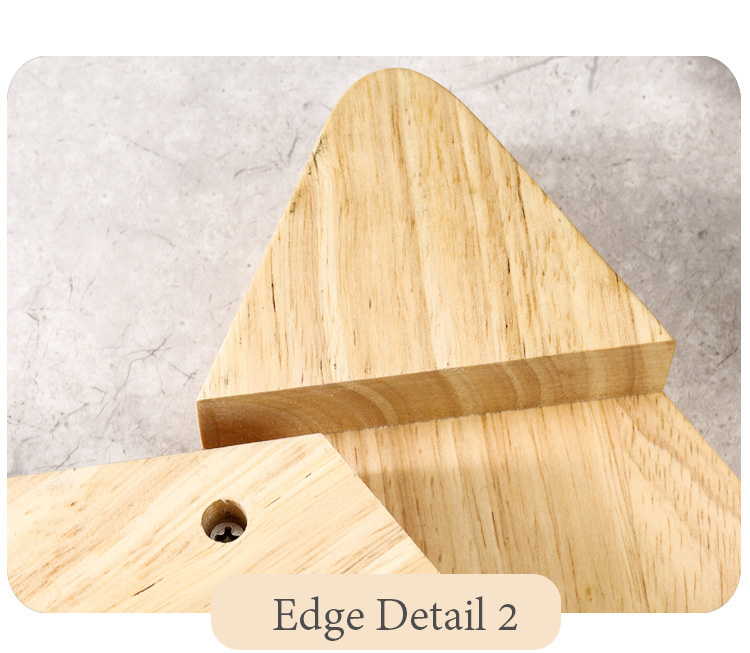 Fan-Shaped Folding Rubberwood Cheese Board