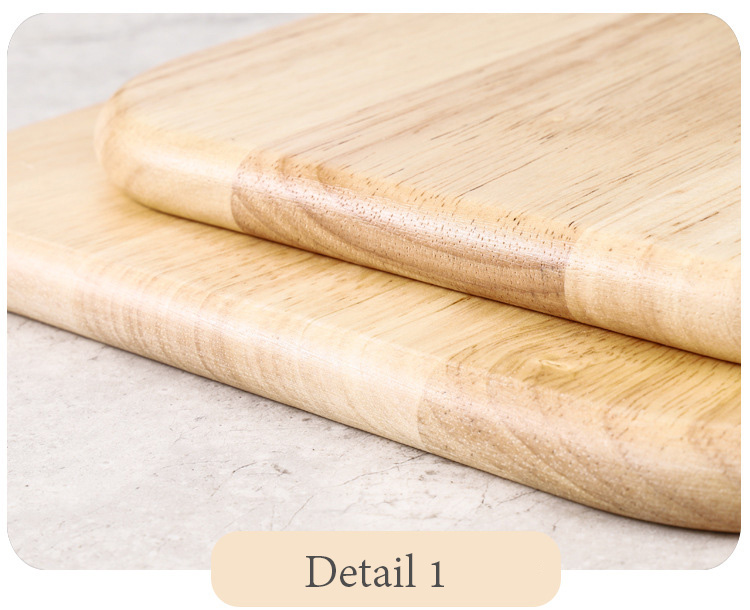 Multipurpose Rubberwood Cutting Board for Fruits, Steaks, and Pizza