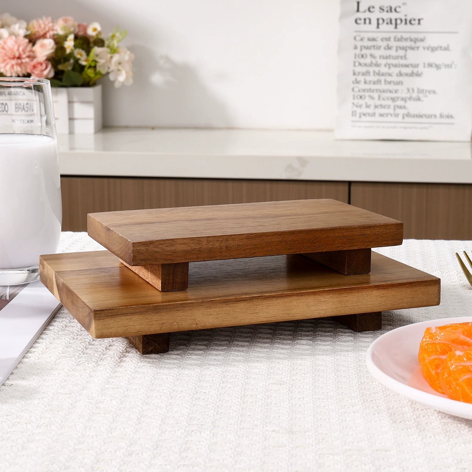 Acacia Solid Wood Sushi Tray